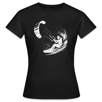 Kite Surfer Splash Water Splash with Kite - Women's T-Shirt - black - Front - AI Model Female 172 dark (172cm)