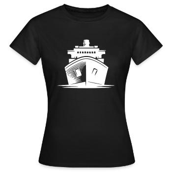 Maquette de bateau constructeur de bateaux cargo - T-shirt Femme - noir - Devant - AI Model Female 172 dark (172cm)