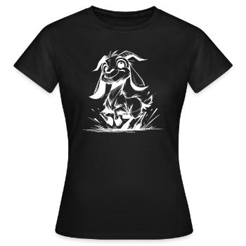 Petits enfants chèvre petite chèvre sautillante - T-shirt Femme - noir - Devant - AI Model Female 172 dark (172cm)