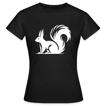Putzige süsses Eichhörnchen Zeichnung - Frauen T-Shirt - Schwarz - Vorne - AI Model Female 172 dark (172cm)