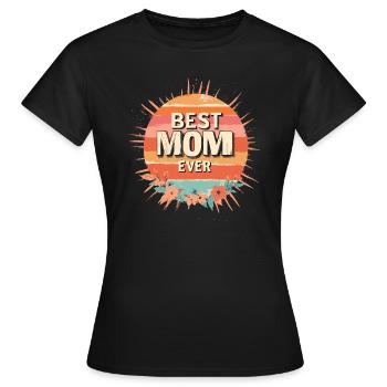 THE BEST MOM - Frauen T-Shirt - Schwarz - Vorne - AI Model Female 172 dark (172cm)