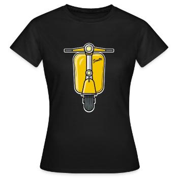 Scooter Motorroller Roller gelb - Frauen T-Shirt - Schwarz - Vorne - AI Model Female 172 dark (172cm)