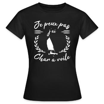 Ich kann nicht Ich habe Sandsegeln Geschenk Sport Humor - Frauen T-Shirt - Schwarz - Vorne - AI Model Female 172 dark (172cm)