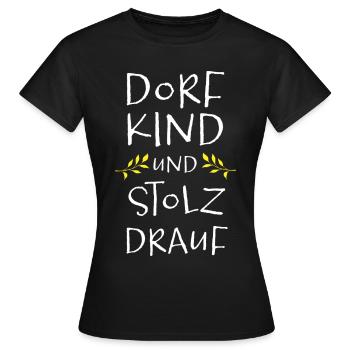 Enfant du village fier - T-shirt Femme - noir - Devant - AI Model Female 172 dark (172cm)