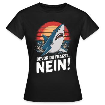Shark Shark Sharks Shark - Women's T-Shirt - black - Front - AI Model Female 172 dark (172cm)