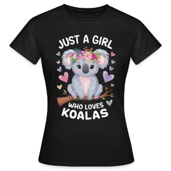 Koala Koala Koala Ours Koala Animal - T-shirt Femme - noir - Devant - AI Model Female 172 dark (172cm)
