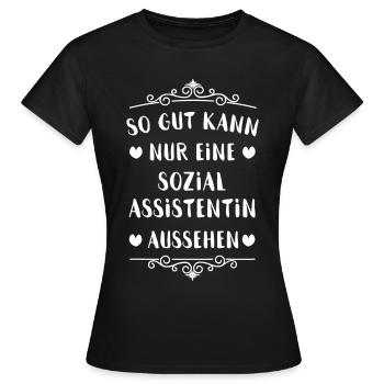 Sozialassistentin - Frauen T-Shirt - Schwarz - Vorne - AI Model Female 172 dark (172cm)