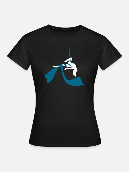 Aerial Silk weiß - Frauen T-Shirt - Schwarz