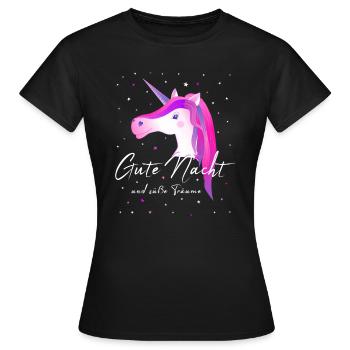 Licorne bonne nuit licorne - T-shirt Femme - noir - Devant - AI Model Female 172 dark (172cm)