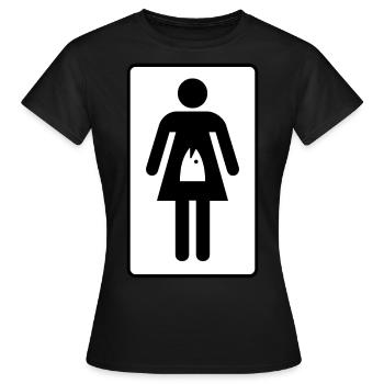 La Noche de las Carpas - WC Femmes - T-shirt Femme - noir - Devant - AI Model Female 172 dark (172cm)