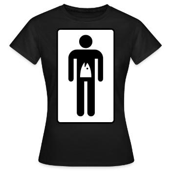 La Noche de las Carpas - WC Hommes - T-shirt Femme - noir - Devant - AI Model Female 172 dark (172cm)