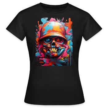 Graffiti style3 - T-shirt Femme - noir - Devant - AI Model Female 172 dark (172cm)
