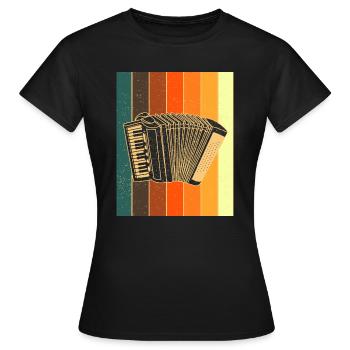 Akkordeon - Frauen T-Shirt - Schwarz - Vorne - AI Model Female 172 dark (172cm)
