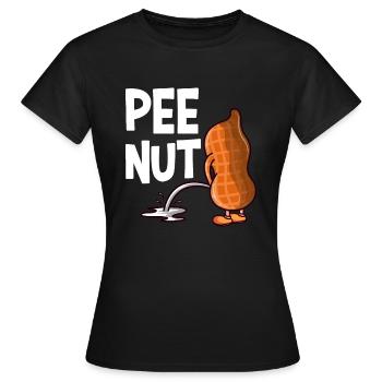 PeePeenut Pee Nut drôle d'arachide - T-shirt Femme - noir - Devant - AI Model Female 172 dark (172cm)