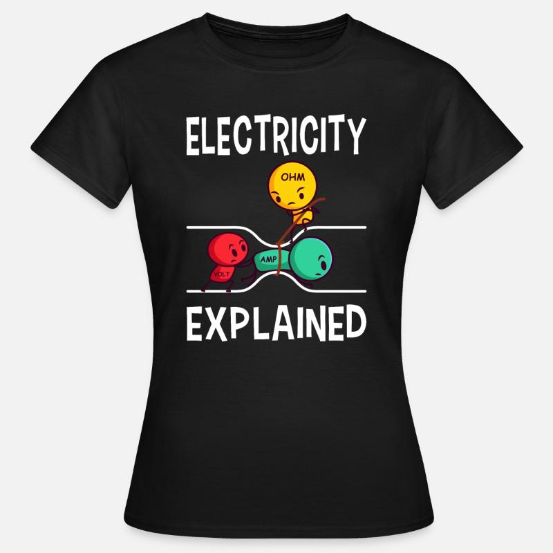Electrician Electrician Electronics Technician Gift - Women's T-Shirt - black