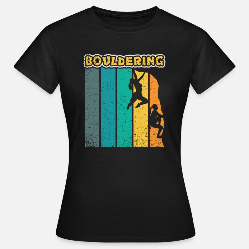 Bouldering Climbing Climber Boulderer Gift - Women's T-Shirt - black