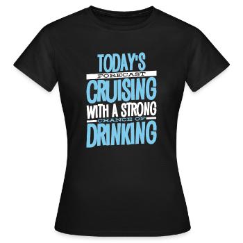 Croisières de croisière Voyage de croisière - T-shirt Femme - noir - Devant - AI Model Female 172 dark (172cm)