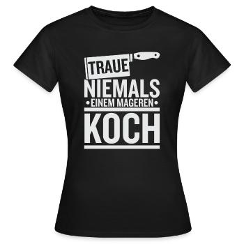 Kochkunst - Frauen T-Shirt - Schwarz - Vorne - AI Model Female 172 dark (172cm)