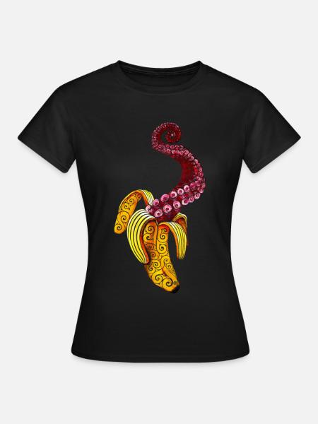 Wirbelnde Mutant-Banane - Frauen T-Shirt - Schwarz