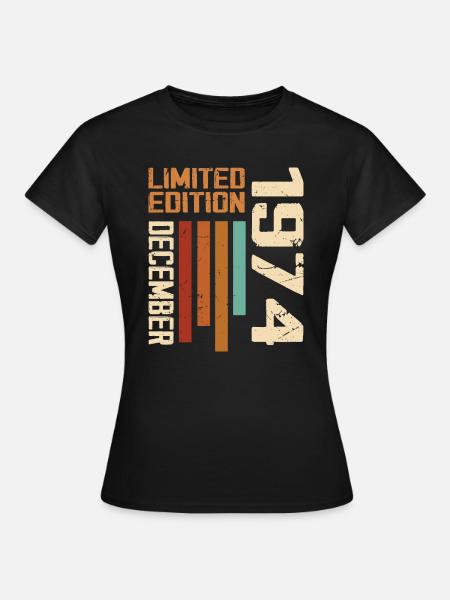 Dezember 1974 - 1974 Dezember - Frauen T-Shirt - Schwarz