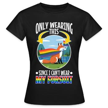 Fourrure certifiée - T-shirt Femme - noir - Devant - AI Model Female 172 dark (172cm)