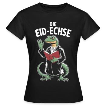 Eid-Echse lustiges Justiz Motiv - Frauen T-Shirt - Schwarz - Vorne - AI Model Female 172 dark (172cm)