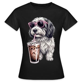 Havaneser  - Frauen T-Shirt - Schwarz - Vorne - AI Model Female 172 dark (172cm)