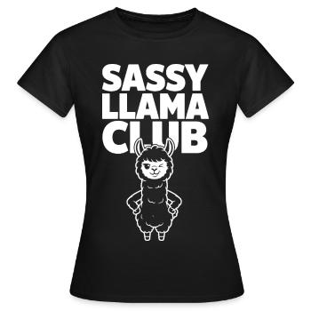 Club de Lama Sassy Lama Lama coquin - T-shirt Femme - noir - Devant - AI Model Female 172 dark (172cm)