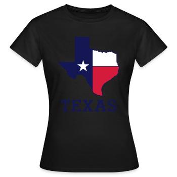 Texas - Frauen T-Shirt - Schwarz - Vorne - AI Model Female 172 dark (172cm)