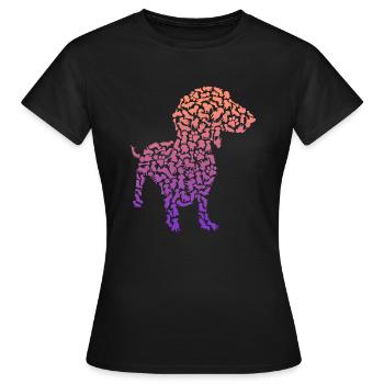 Teckel Maman Teckel Propriétaire Enfants Teckel - T-shirt Femme - noir - Devant - AI Model Female 172 dark (172cm)