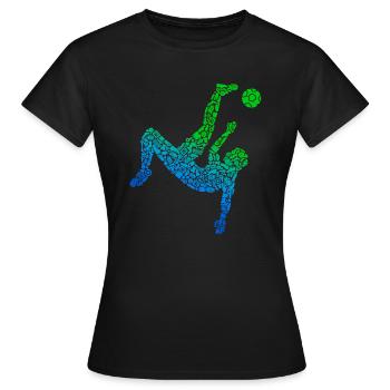 Joueur de football Joueur de football Jeune joueur de football - T-shirt Femme - noir - Devant - AI Model Female 172 dark (172cm)