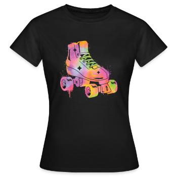 Patinage à roulettes Patins à roulettes Femmes Filles Patins à roulettes - T-shirt Femme - noir - Devant - AI Model Female 172 dark (172cm)
