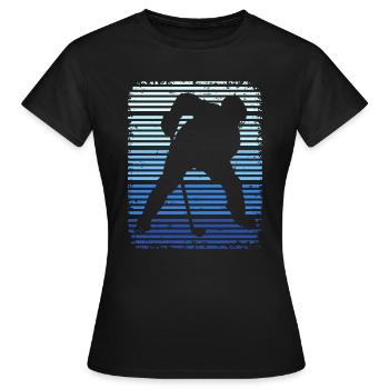 Hockey sur glace Hockey rétro Joueurs de hockey sur glace - T-shirt Femme - noir - Devant - AI Model Female 172 dark (172cm)