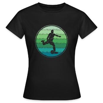 Joueur de football Joueur de football Vintage Joueur de football pour hommes - T-shirt Femme - noir - Devant - AI Model Female 172 dark (172cm)