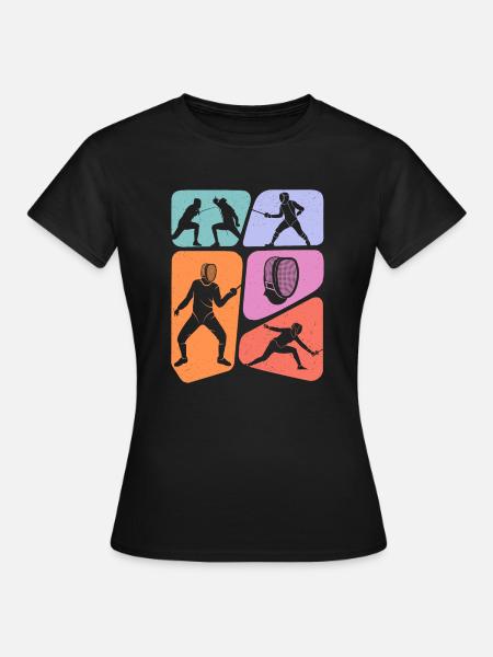 Schermen Schermen Schermen Sportzwaarden Schermen voor kinderen - Vrouwen T-shirt - zwart