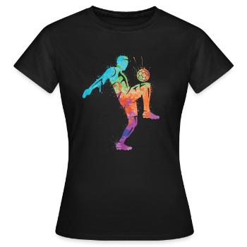 Joueurs de football Tours de football Joueurs de football Enfants - T-shirt Femme - noir - Devant - AI Model Female 172 dark (172cm)