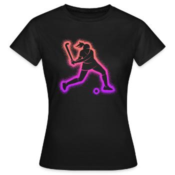 Feldhockey Hockey Kinder Mädchen Hockeyspieler - Frauen T-Shirt - Schwarz - Vorne - AI Model Female 172 dark (172cm)