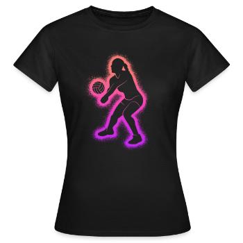 Joueuse de volley-ball Filles Joueuse de volley-ball - T-shirt Femme - noir - Devant - AI Model Female 172 dark (172cm)