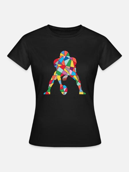 American Football Footballspieler Kinder Football - Frauen T-Shirt - Schwarz