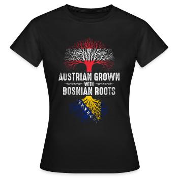 Autrichiens d’origine bosniaque - T-shirt Femme - noir - Devant - AI Model Female 172 dark (172cm)