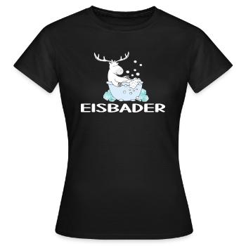 eisbader cool arktis winterbad eischwimmen arktis - Frauen T-Shirt - Schwarz - Vorne - AI Model Female 172 dark (172cm)