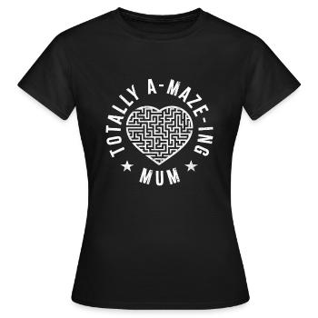 Totally A-maze-ing Mum - Women's T-Shirt - black - Front - AI Model Female 172 dark (172cm)