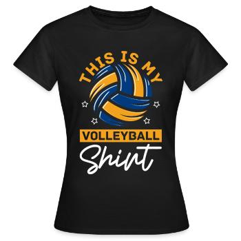 Volleyball Beach Volleyball - Women's T-Shirt - black - Front - AI Model Female 172 dark (172cm)