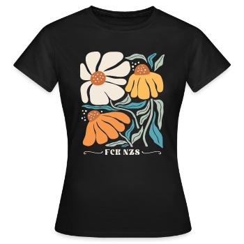 Subtiles Antifaschistisches FCK NZS Frauen - Frauen T-Shirt - Schwarz - Vorne - AI Model Female 172 dark (172cm)