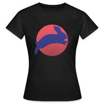 Lapin - T-shirt Femme - noir - Devant - AI Model Female 172 dark (172cm)