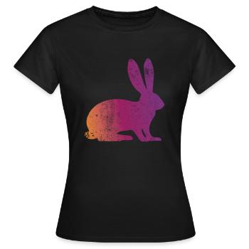 hare - Women's T-Shirt - black - Front - AI Model Female 172 dark (172cm)