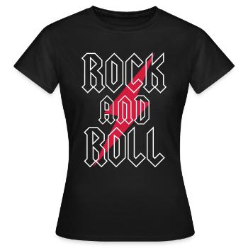 Rock And Roll - T-shirt Femme - noir - Devant - AI Model Female 172 dark (172cm)
