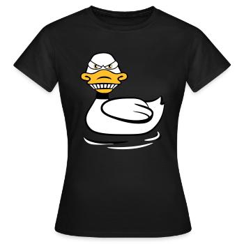 Canard méchant méchant - T-shirt Femme - noir - Devant - AI Model Female 172 dark (172cm)
