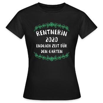 Rentnerin 2020 endlich Zeit für den Garten - Frauen T-Shirt - Schwarz - Vorne - AI Model Female 172 dark (172cm)