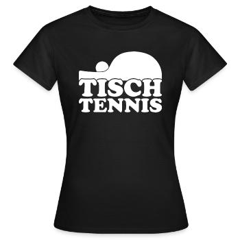 Aufschlag Tischtennisball Tischtennisspieler - Frauen T-Shirt - Schwarz - Vorne - AI Model Female 172 dark (172cm)